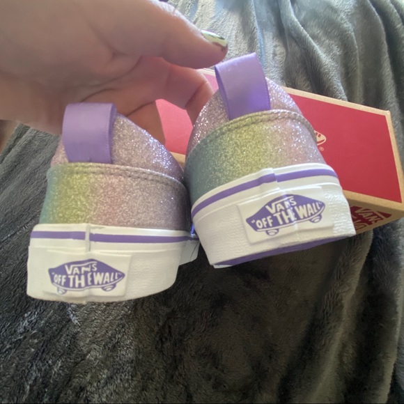 Rainbow Glitter Asher Vans Youth 6 NIB - Picture 2 of 5